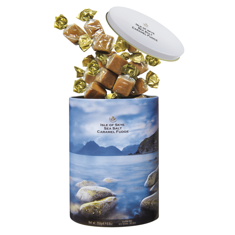 Preview: Gardiners of Scotland – „Isle of Skye“ Sea Salt Fudge 250g – Dose